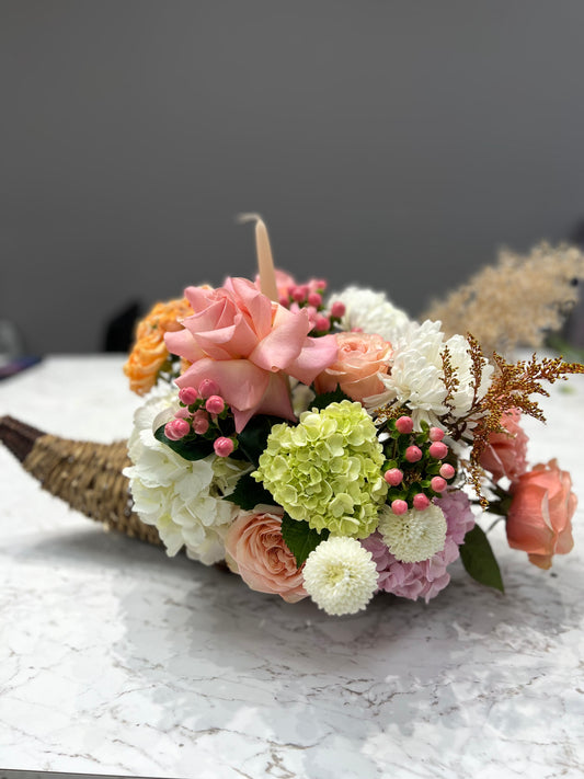 Thanksgiving Cornucopia Centerpiece