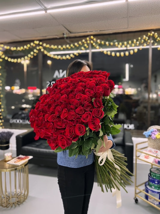 Premium Red Long-Stem Roses