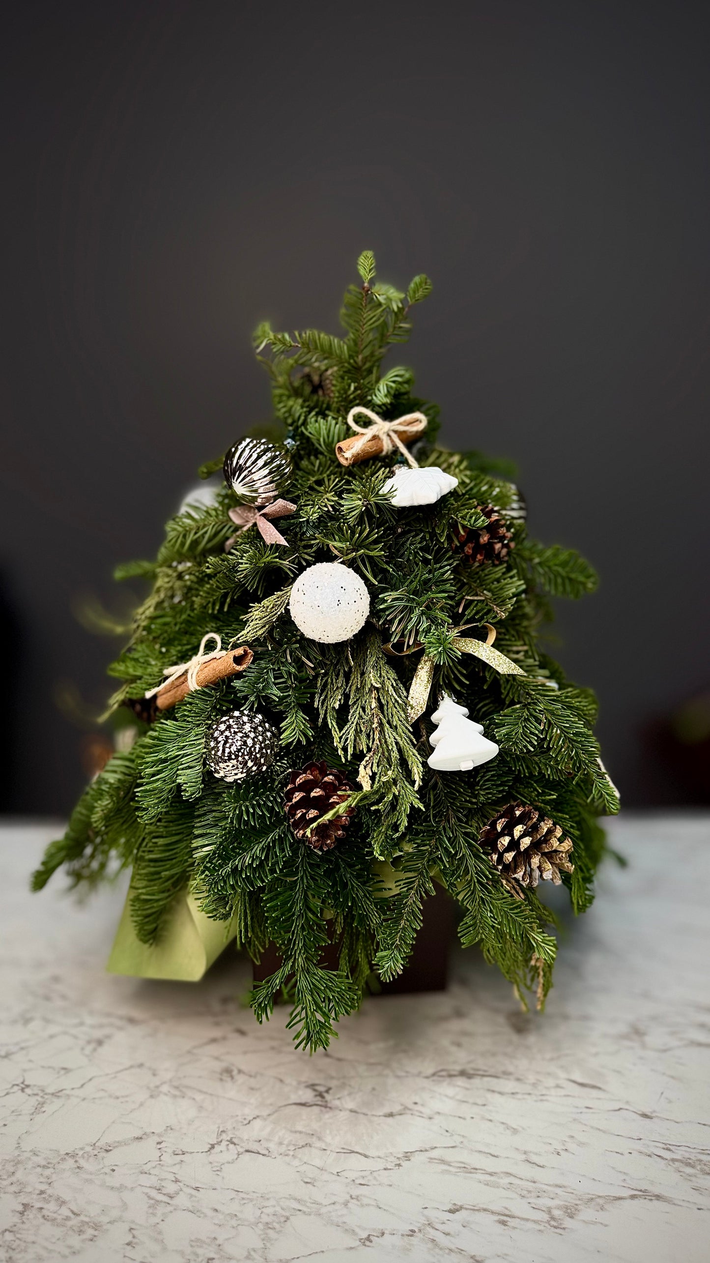 Mini Christmas Tree Centerpiece