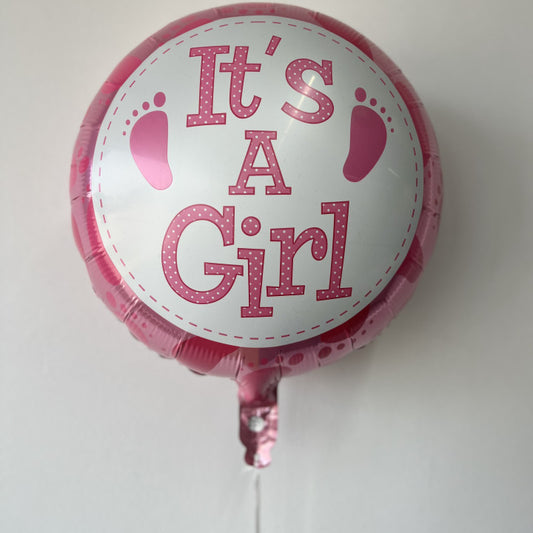 "It's a Girl' balloons"